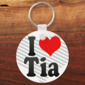 Porte-clés J'aime Tia (Recto)