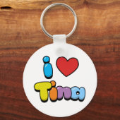 Porte-clés J'aime Tina (Recto)
