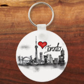 Porte-clés J'aime Toronto (Recto)