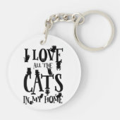 Porte-clés J'Aime Tous Les Chats De Ma Maison (Dos)