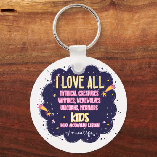 Porte-clés J'Aime Toutes Les Créatures Mythiques, Vampires, W (Recto)