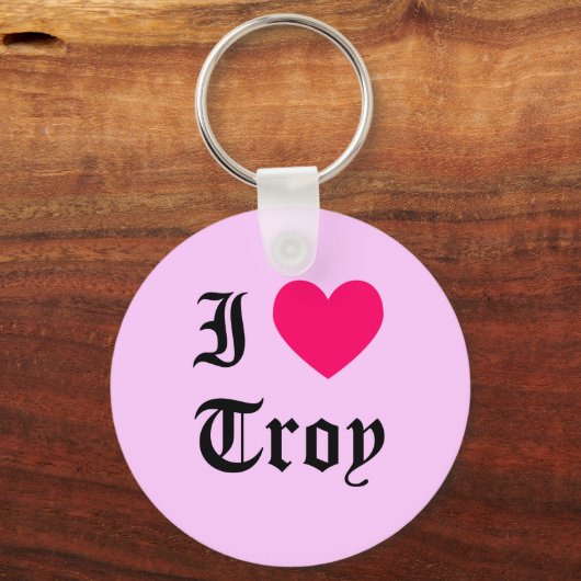 Porte-clés J'aime Troy (Recto)