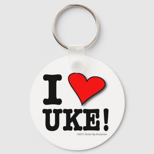 Porte-clés J'AIME UKE Designer Porte - clé (Recto)