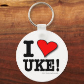 Porte-clés J'AIME UKE Designer Porte - clé (Recto)