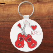 Porte-clés J'aime Ukuleles (Recto)