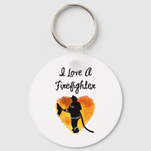 Porte-clés J'aime un sapeur-pompier