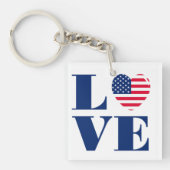 Porte-clés J'aime USA (Devant)