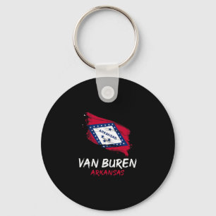 Porte-clés J'aime Van Buren Arkansas Splatter Trip Vacances S