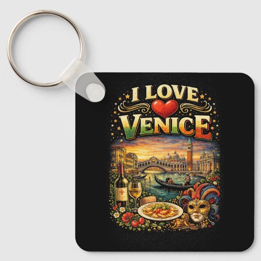 Porte-clés J'aime Venise (Recto)