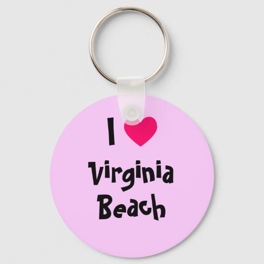 Porte-clés J'aime Virginia Beach (Recto)