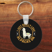 Porte-clés J'Aime Vraiment Alpacas Aimer Alpaca (Recto)