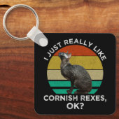 Porte-clés J'aime vraiment beaucoup les Cornish Rex, OK ? (Recto)