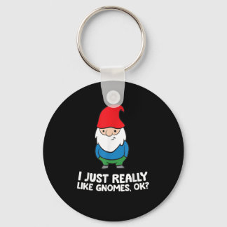 Porte-clés J'Aime Vraiment Gnomes, Ok Garden Gnome