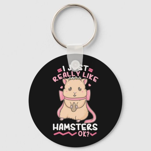 Porte-clés J'Aime Vraiment Hamsters Ok (Recto)