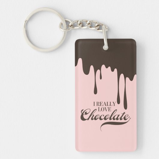 Porte-clés J'aime vraiment le chocolat Valentine Porte - clé (Devant)