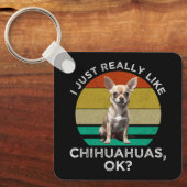 Porte-clés J'Aime Vraiment Les Chihuahuas, D'Accord ? (Recto)