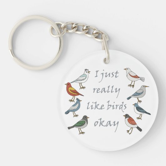 Porte-clés J'Aime Vraiment Les Oiseaux OK T-Shirt Birdwatcher (Devant)