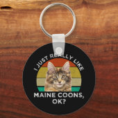 Porte-clés J'Aime Vraiment Maine Coons, Ok ? (Recto)