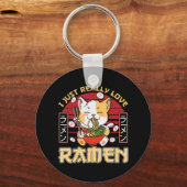Porte-clés J'Aime Vraiment Ramen Kawaii Anime Cat Ramen Gi (Recto)