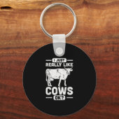 Porte-clés J'Aime Vraiment Vaches Ok - Vache Cadeau (Recto)