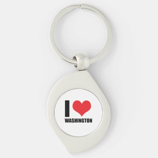 Porte-clés J'aime Washington (Devant)
