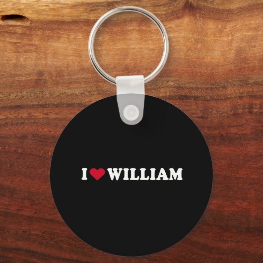 PORTE-CLÉS J'AIME WILLIAM (Recto)