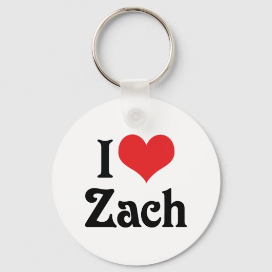 Porte-clés J'aime Zach (Recto)