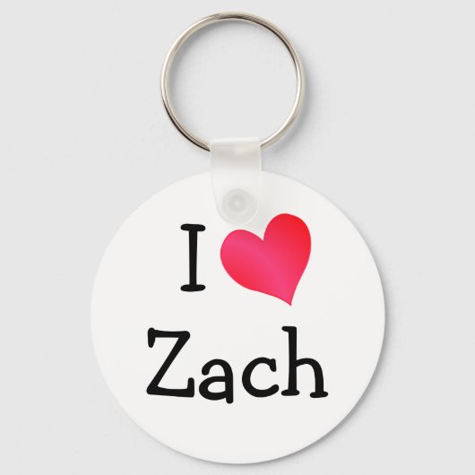 Porte-clés J'aime Zach (Recto)