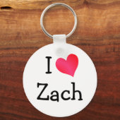 Porte-clés J'aime Zach (Recto)