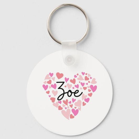 Porte-clés J'aime Zoe (Recto)
