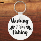 Porte-clés J'aimerais pêcher une citation drôle (Recto)