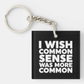 Porte-clés J'Aimerais Que Le Sens Commun Soit Plus Commun (Devant)