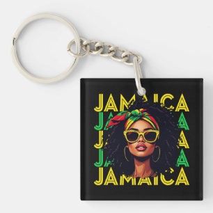 Porte-clés Jamaïcaine Jamaïcaine Drapeau Fière Femmes Jamaïca