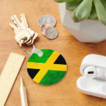 Porte-clés Jamaican Flag Weathered Effect One Love<br><div class="desc">Patriotic weathered effect Jamaican flag double-sided keyring. On reverse there are two customisable text areas,  where you can add your own slogan and name</div>