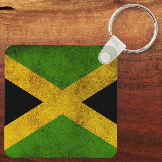 Porte-clés Jamaïquains fiers de la Jamaïque - Drapeau Reggae (Verso)