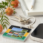 Porte-clés Jamaïque - Collage photo (Devant Droit)