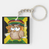 Porte-clés Jamaïque moderne Pas de problème Chouette drôle Fu (Dos)