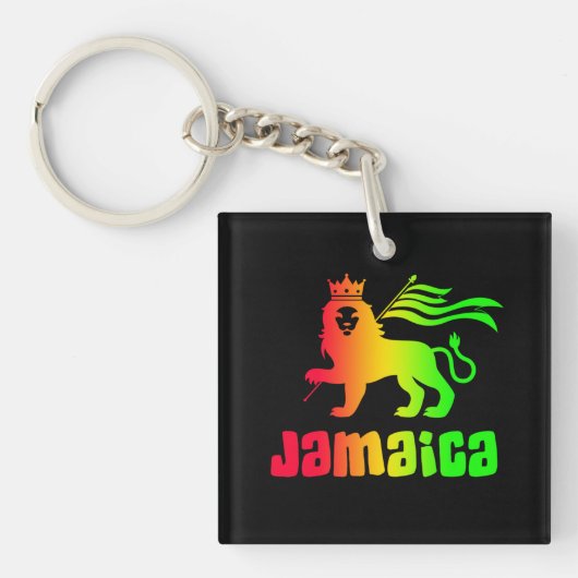 Porte-clés Jamaïque Rasta Lion (Devant)