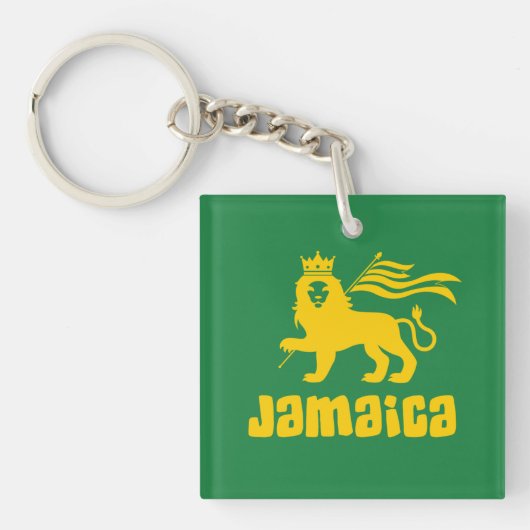 Porte-clés Jamaïque Rasta Lion (Devant)