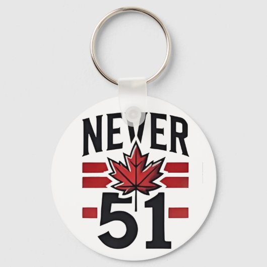 Porte-clés Jamais 51st Funny Canada n'est pas à vendre (Recto)