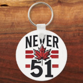 Porte-clés Jamais 51st Funny Canada n'est pas à vendre (Recto)