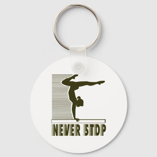 Porte-clés Jamais arrêté : Gymnastique (Recto)