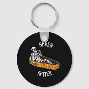 Porte-clés Jamais Mieux Skull Skeleton Dans L'Hallowee De Cof