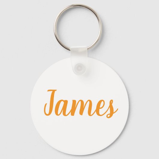 Porte-clés James name Metal ring keychain (Recto)