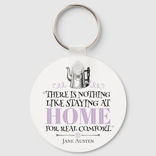 Porte-clés Jane Austen - Séjour à la maison - Café Pot (Recto)