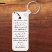 Porte-clés Jane Austen's Silhouette & quote on a  Keychain (Verso)