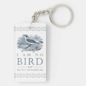 Porte-clés Jane Eyre - Je Ne Suis Pas Un Oiseau - Oiseau Vint (Dos)