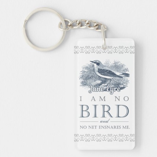 Porte-clés Jane Eyre - Je Ne Suis Pas Un Oiseau - Oiseau Vint (Devant)