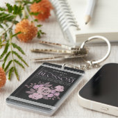 Porte-clés Jane Eyre - Pas de fleur transitoire - Noir Rose (Devant droit)