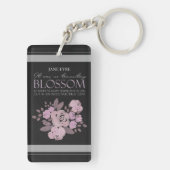 Porte-clés Jane Eyre - Pas de fleur transitoire - Noir Rose (Dos)